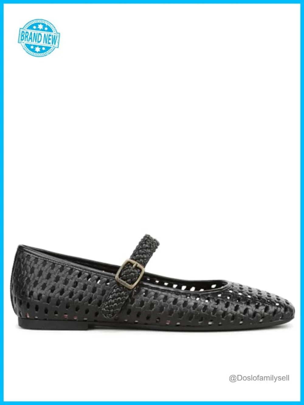 Vionic Alameda Woven Mary Jane Flat Square Toe Hook & Loop Arch Support Casual